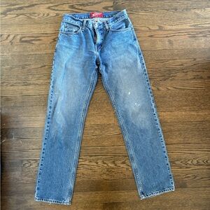 Arizona Jean Company Straight Fit Blue Jeans with Red Waist Label